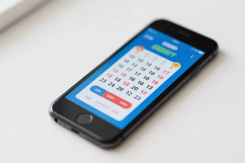 手机屏幕显示开奖号码查询界面，数据清晰明了